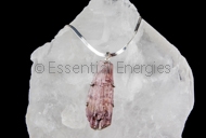 Pink Tourmaline in silver pendant