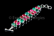Ruby & Emerald Silver Bracelet
